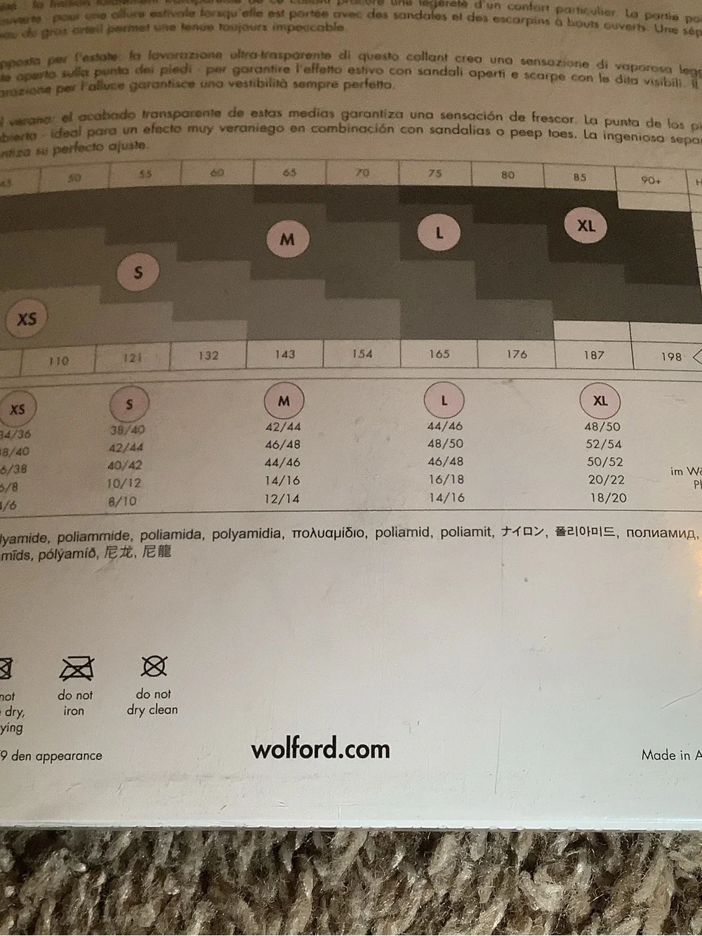Wolford luxe 9 toeless tights, color gobi, size: S